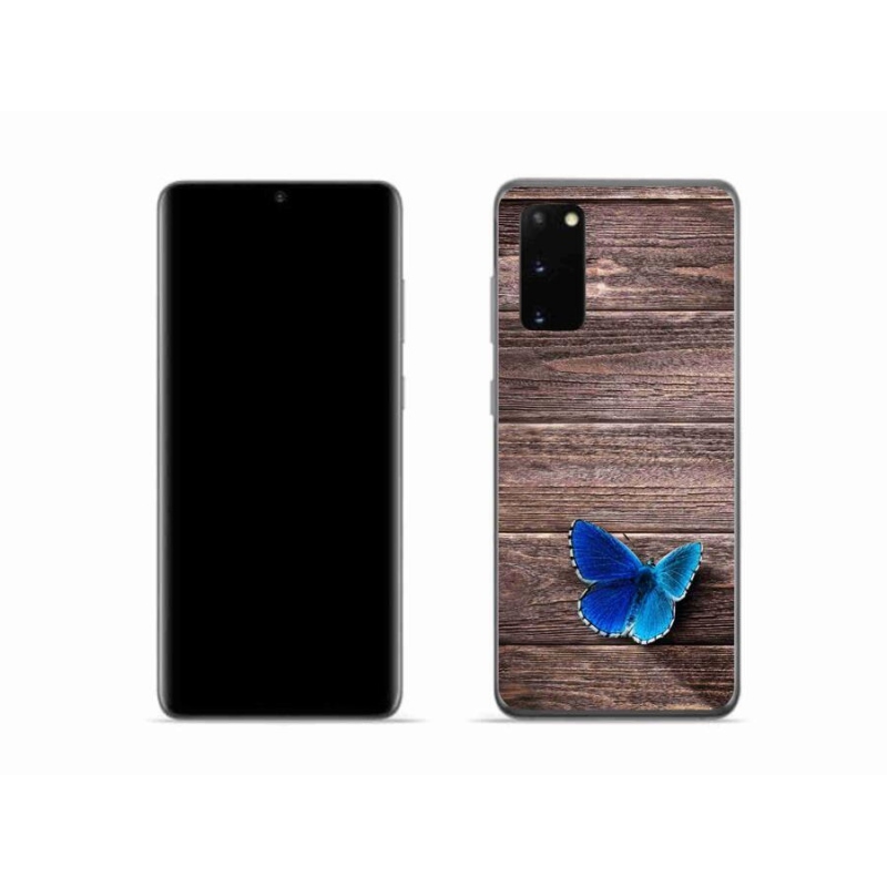 Gél védőhuzat mmCase Samsung Galaxy S20 - kék pillangó 1