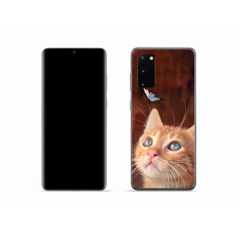 Gél borítás mmCase Samsung Galaxy S20 készülékhez - pillangó és cica