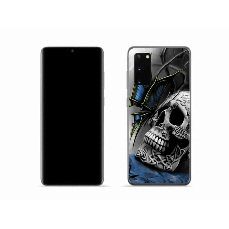 Gél borítás mmCase Samsung Galaxy S20 készülékhez - pillangó és koponya