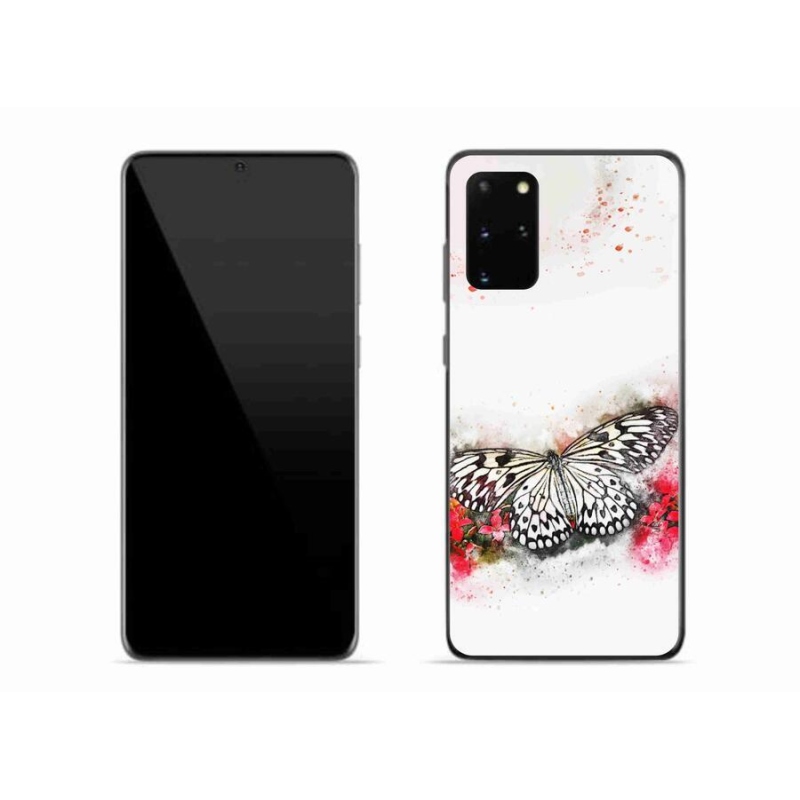 Zselés borítás mmCase Samsung Galaxy S20 Plus készülékhez - fekete-fehér pillangó