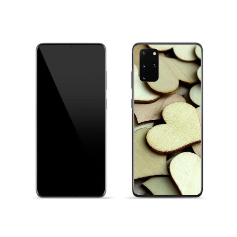 Zselés borítás mmCase Samsung Galaxy S20 Plus készülékhez - fából készült szívek
