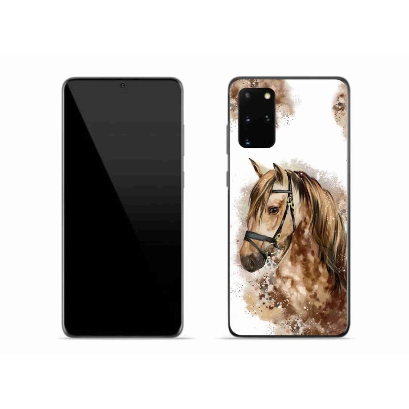 Zselés borítás mmCase Samsung Galaxy S20 Plus készülékhez - barna rajzfilm ló