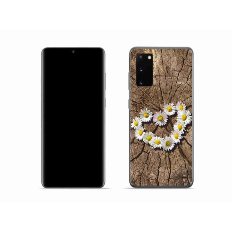 Zselés borítás mmCase Samsung Galaxy S20 készülékhez - százszorszépek szíve
