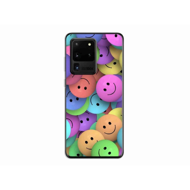 Gél védőhuzat mmCase Samsung Galaxy S20 Ultra készülékhez - színes smiley-k