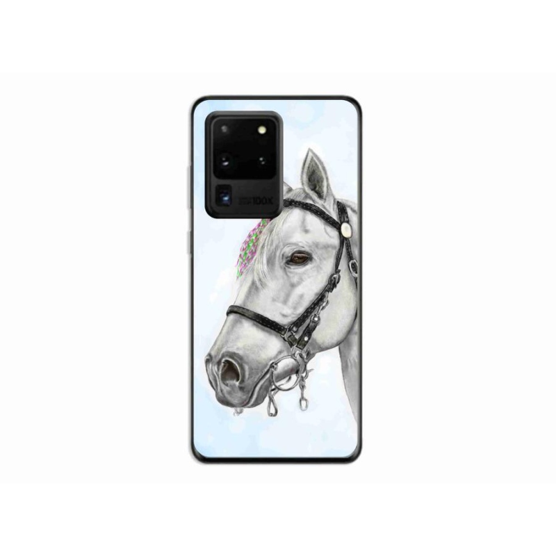 Zselés borítás mmCase Samsung Galaxy S20 Ultra - fehér ló 1