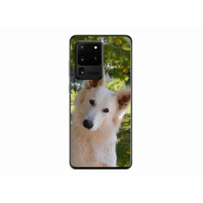 Gél védőhuzat mmCase Samsung Galaxy S20 Ultra - fehér Svájci juhász 1