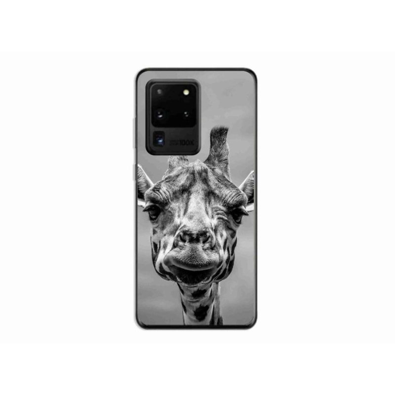Zselés borítás mmCase Samsung Galaxy S20 Ultra készülékhez - fekete-fehér zsiráf