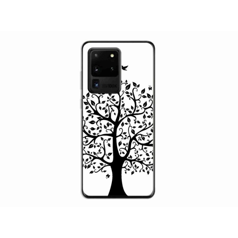 Zselés borítás mmCase Samsung Galaxy S20 Ultra - fekete-fehér fa