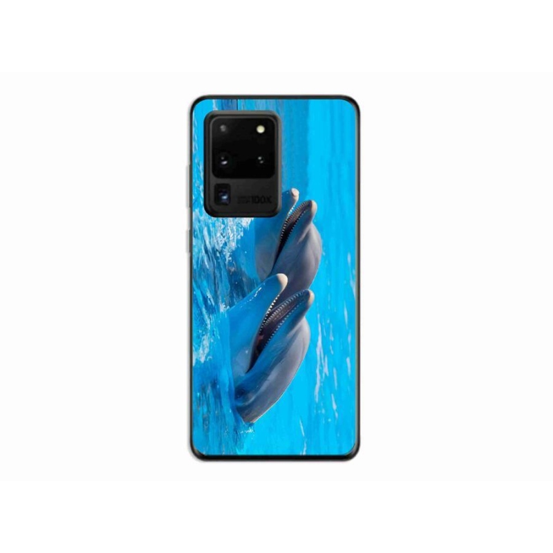 Zselés borítás mmCase Samsung Galaxy S20 Ultra készülékhez - delfinek