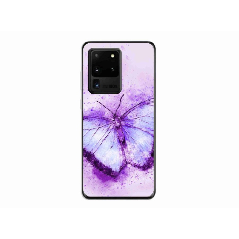 Gél védőhuzat mmCase Samsung Galaxy S20 Ultra - lila pillangó