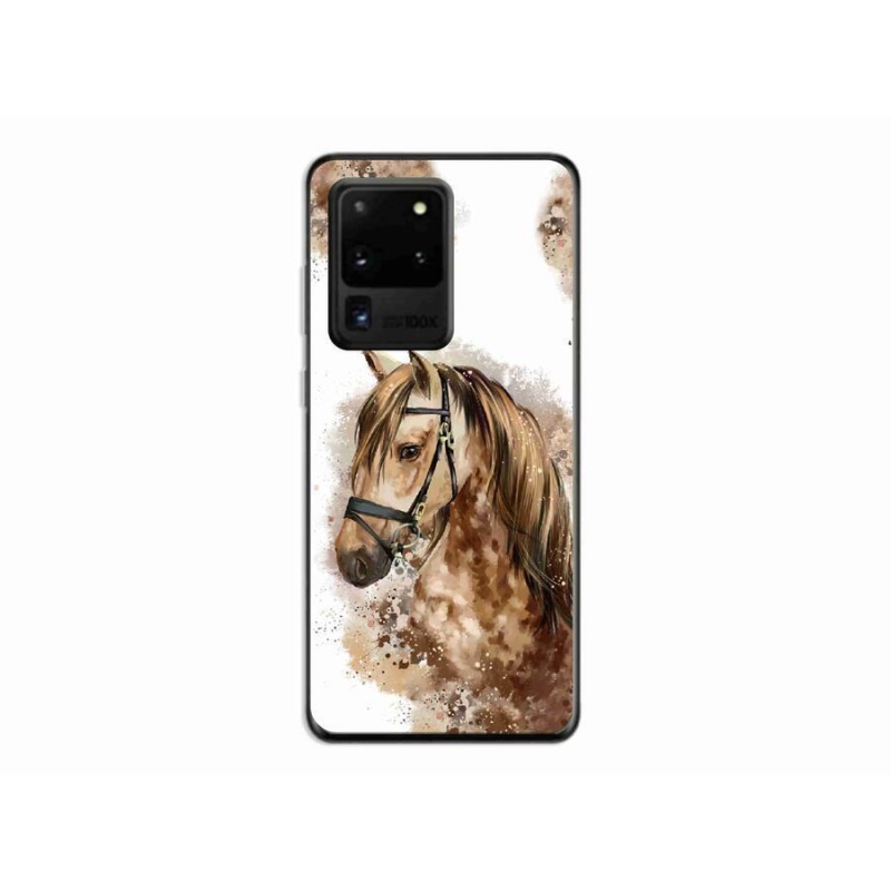 Zselés borítás mmCase Samsung Galaxy S20 Ultra - barna rajzfilm lóhoz