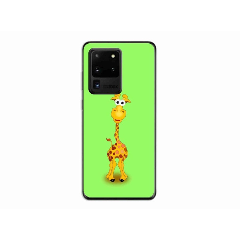 Gél borítás mmCase Samsung Galaxy S20 Ultra készülékhez - rajzfilm zsiráf