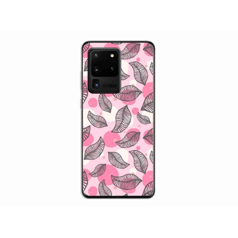 Gél borítás mmCase Samsung Galaxy S20 Ultra készülékhez - rajzfilmes hulló levelek