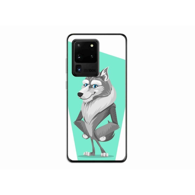 Zselés borítás mmCase Samsung Galaxy S20 Ultra készülékhez - rajzfilmfarkas