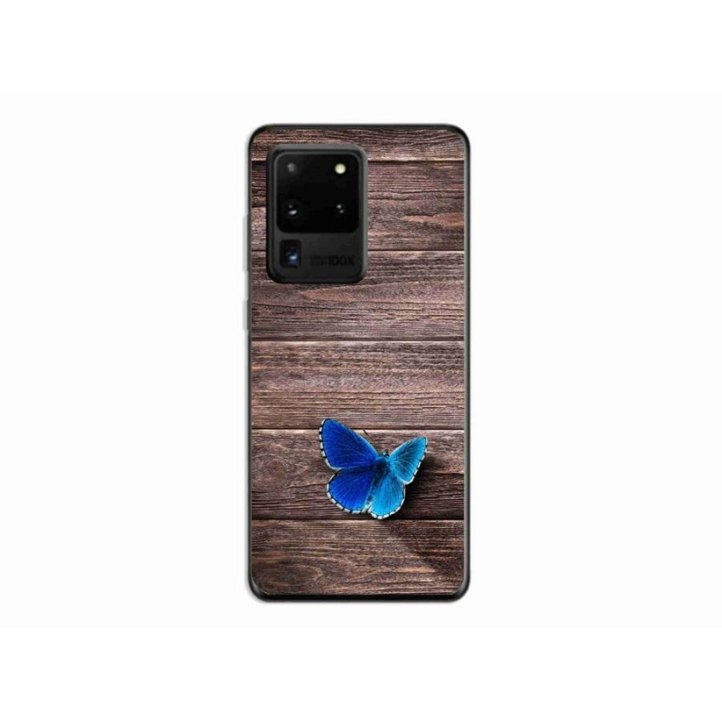 Gél védőhuzat mmCase Samsung Galaxy S20 Ultra - kék pillangó 1
