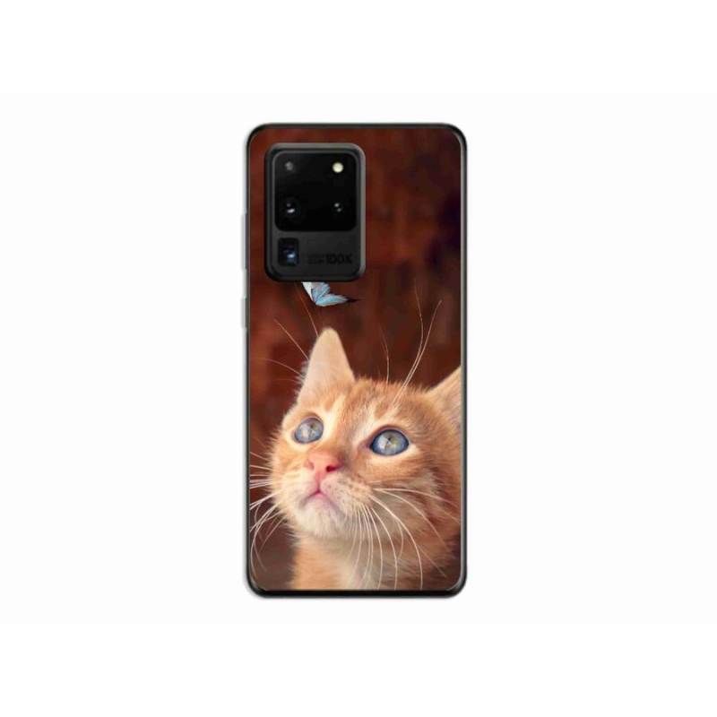 Gél borítás mmCase Samsung Galaxy S20 Ultra készülékhez - pillangó és cica