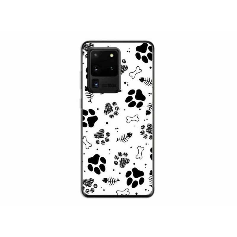 Zselés borítás mmCase Samsung Galaxy S20 Ultra - kutyamancsok 1