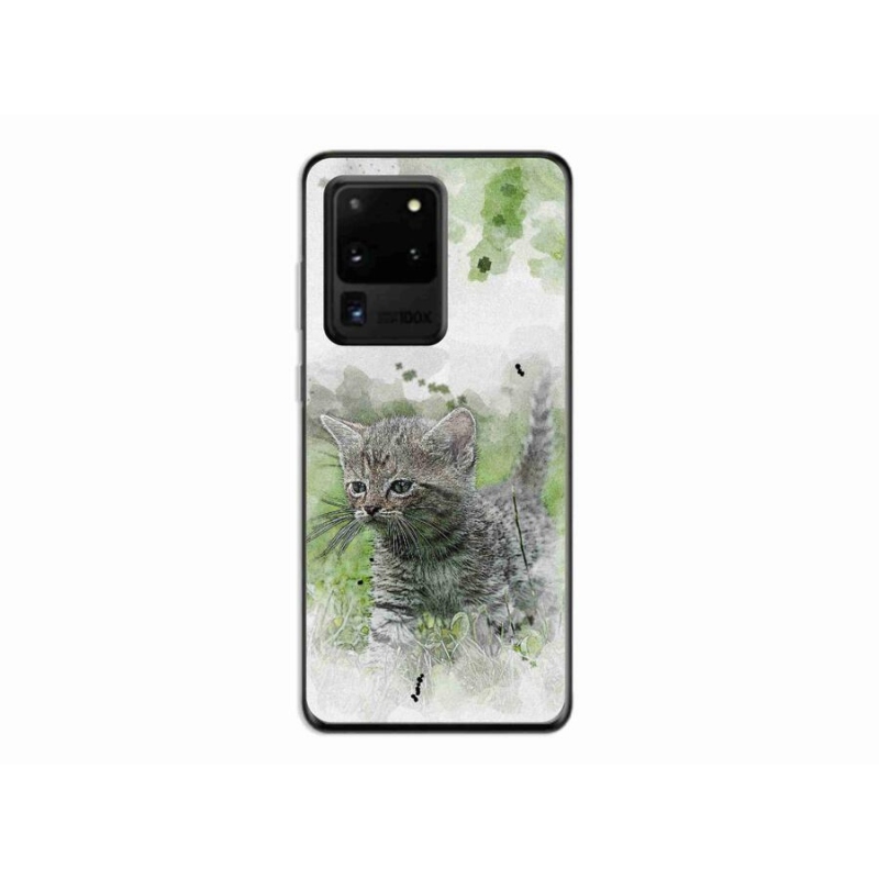 Gél borítás mmCase Samsung Galaxy S20 Ultra - aranyos cica 1