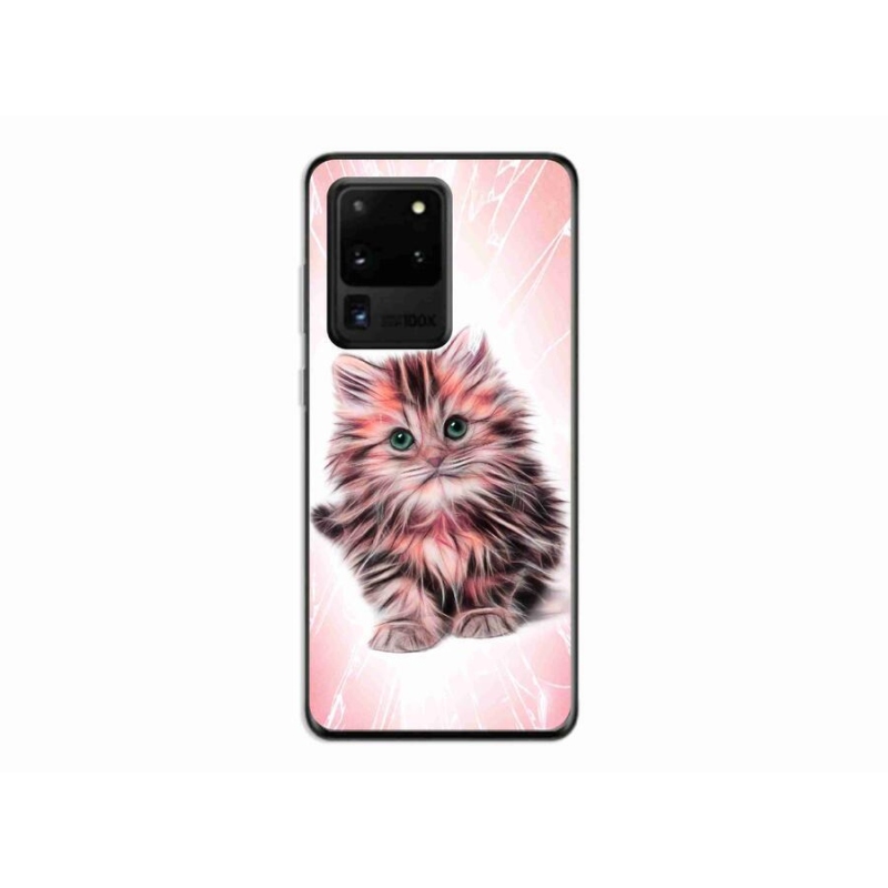 Gél borítás mmCase Samsung Galaxy S20 Ultra készülékhez - aranyos cica