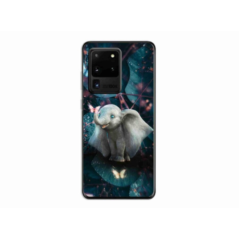 Gél borítás mmCase Samsung Galaxy S20 Ultra készülékhez - aranyos elefánt