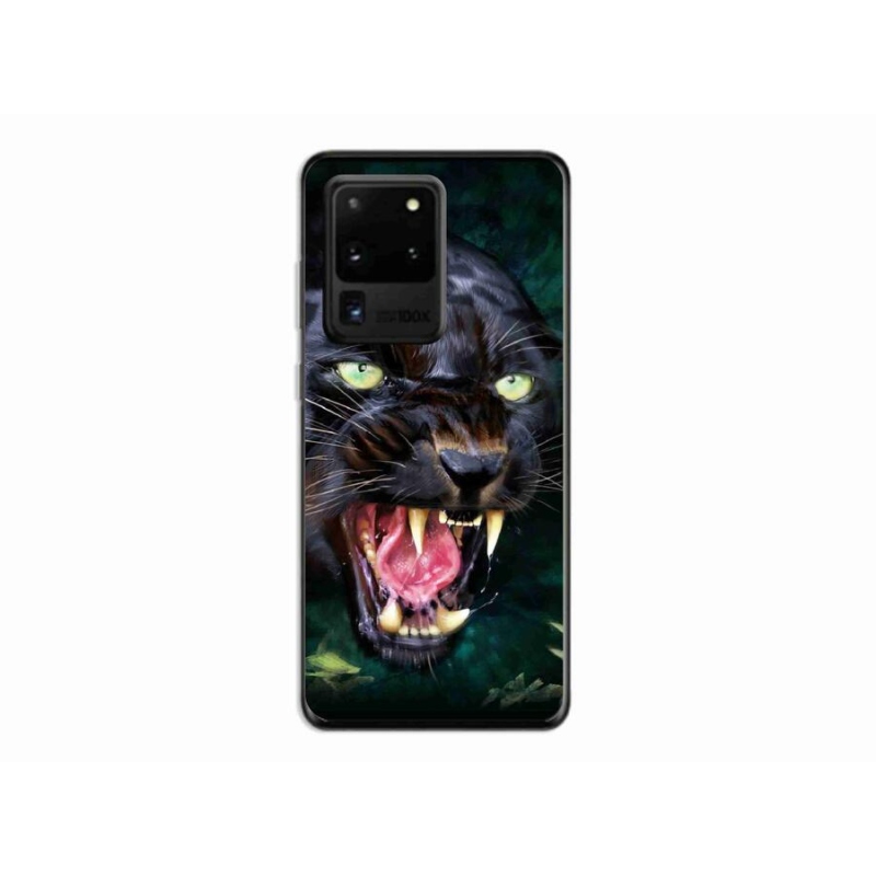 Zselés borítás mmCase Samsung Galaxy S20 Ultra - dühös fekete párduchoz