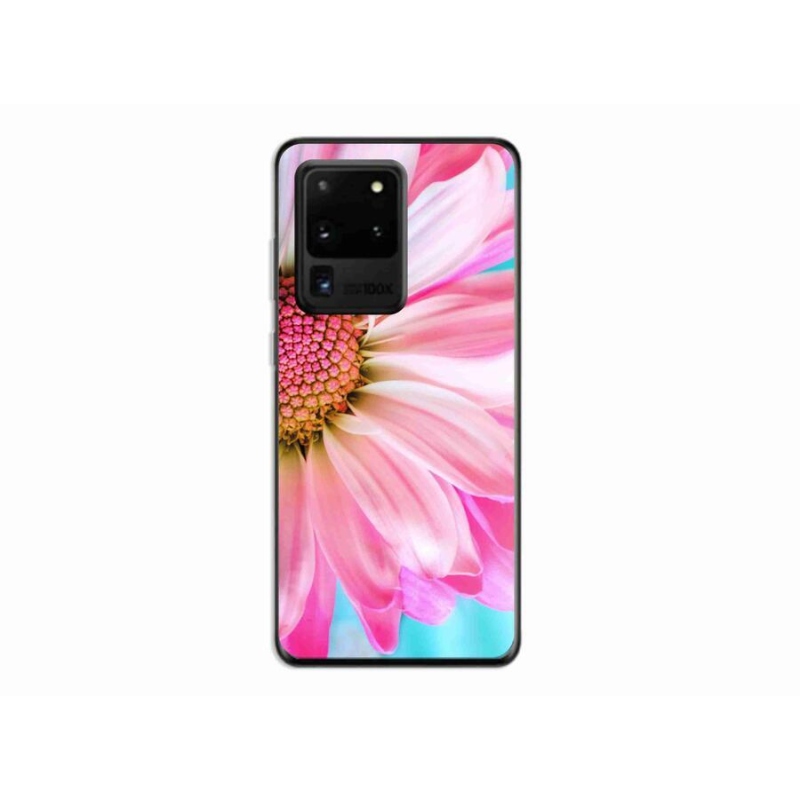 Gél védőhuzat mmCase Samsung Galaxy S20 Ultra készülékhez - rózsaszín virág