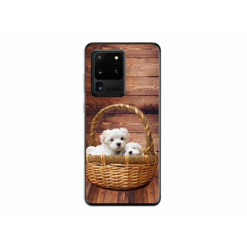 Gél borítás mmCase Samsung Galaxy S20 Ultra készülékhez - kölyökkutyák