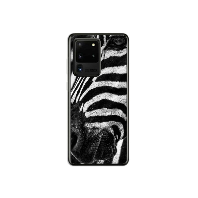 Zselés borítás mmCase Samsung Galaxy S20 Ultra készülékhez - zebra