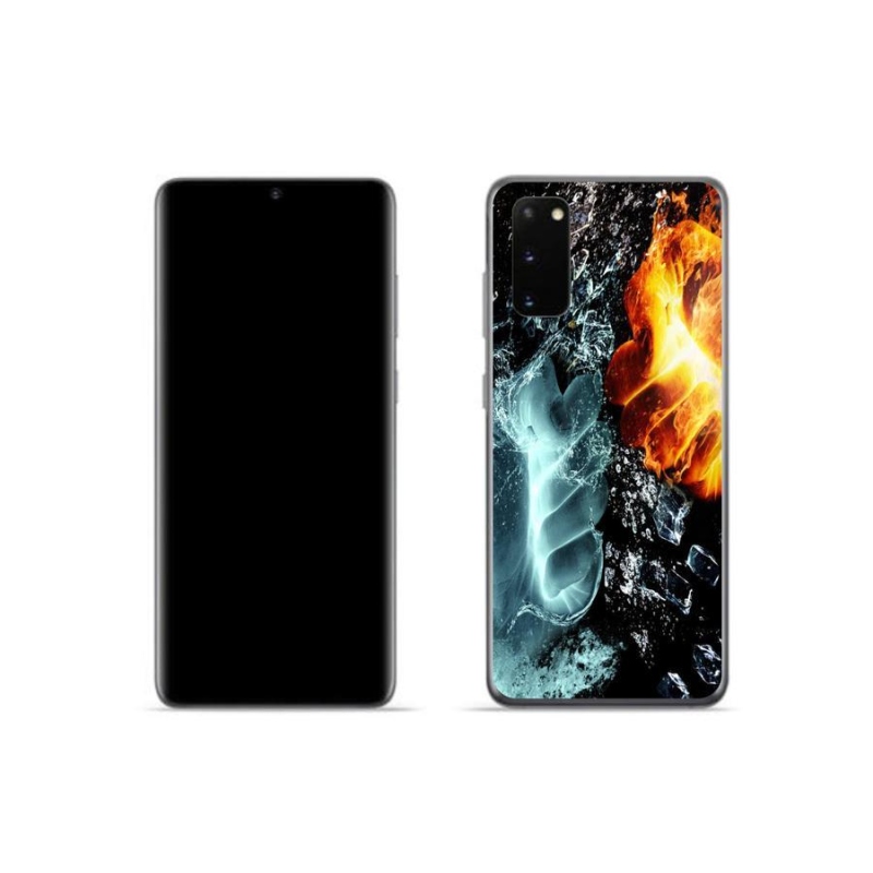 Zselés borítás mmCase Samsung Galaxy S20 - víz és tűz