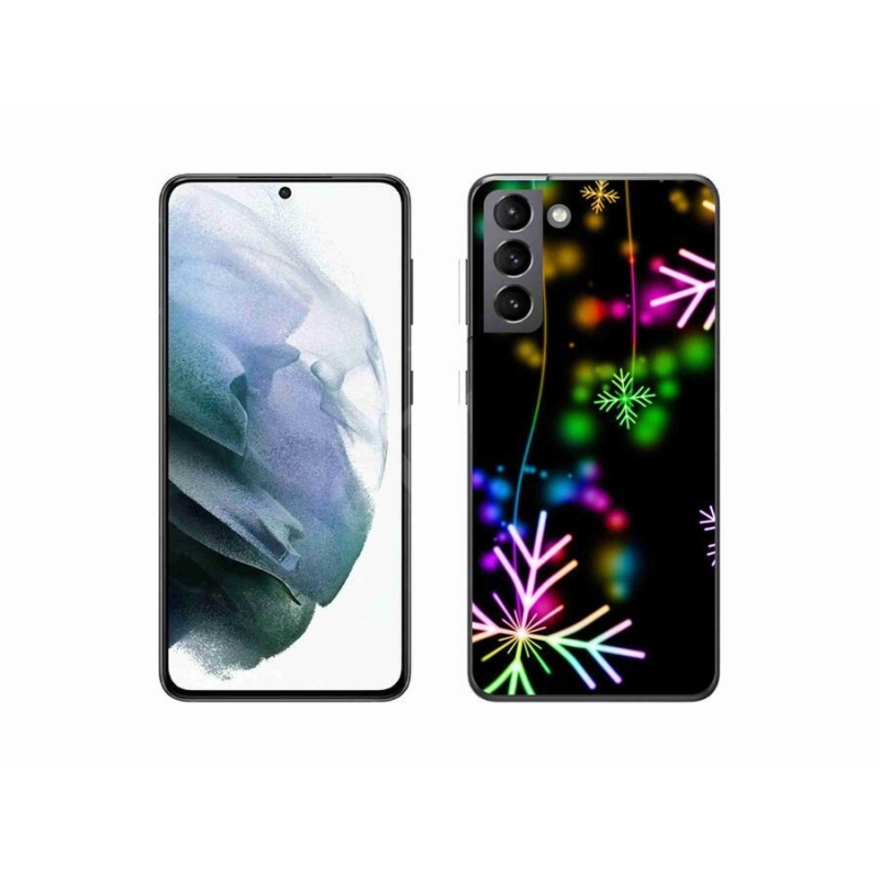 Gél borítás mmCase a mobiltelefon Samsung Galaxy S21 - színes pelyhek