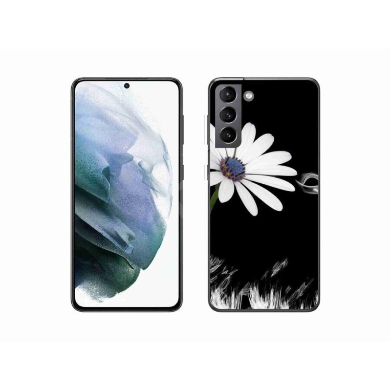 Gél borítás mmCase Samsung Galaxy S21 - fehér virág