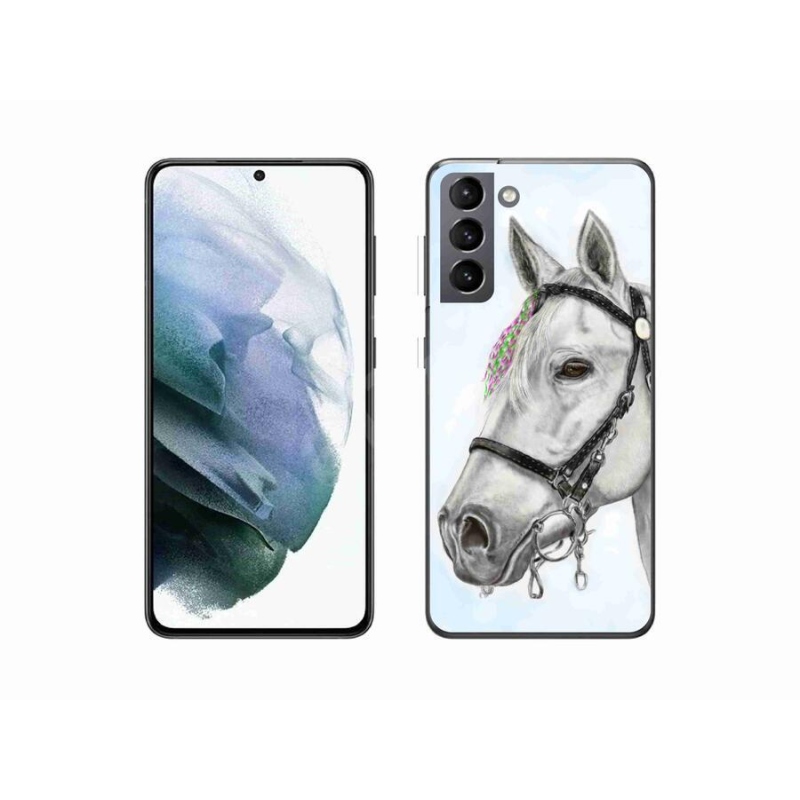 Zselés borítás mmCase Samsung Galaxy S21 - fehér ló 1