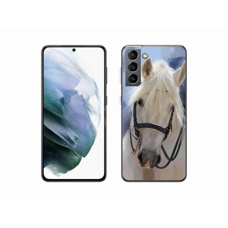 Gél borítás mmCase Samsung Galaxy S21 - fehér ló