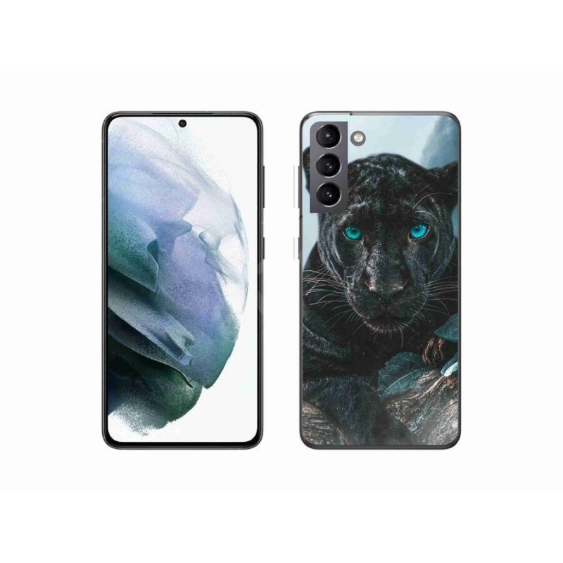 Gél borítás mmCase Samsung Galaxy S21 készülékhez - fekete párduc