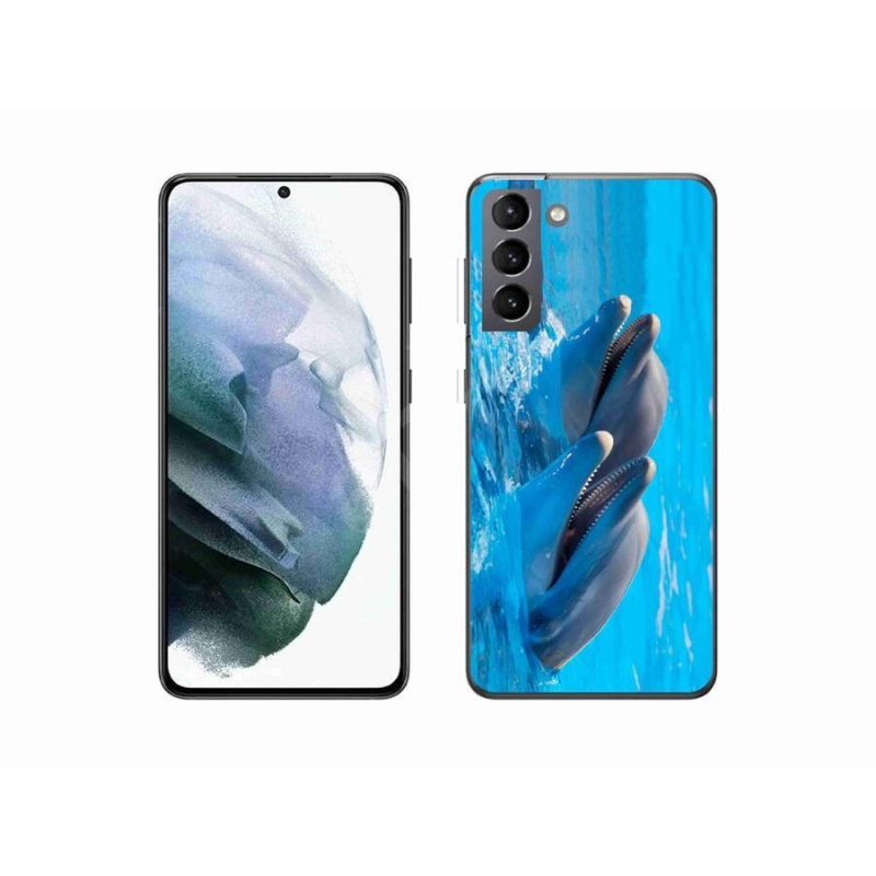 Gél borító mmCase Samsung Galaxy S21 - delfinek - Samsung Galaxy S21 - delfinek