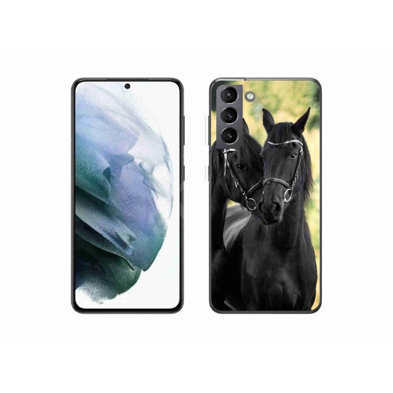 Gél borítás mmCase Samsung Galaxy S21 - két fekete ló