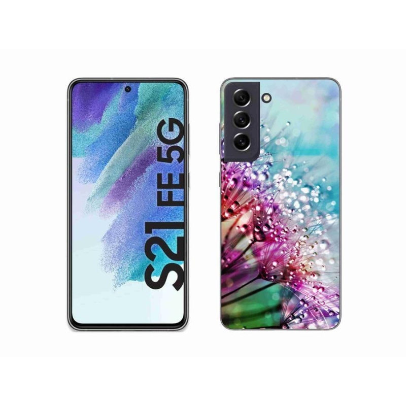 Gél védőhuzat mmCase mobiltelefonhoz Samsung Galaxy S21 FE 5G - színes virágok