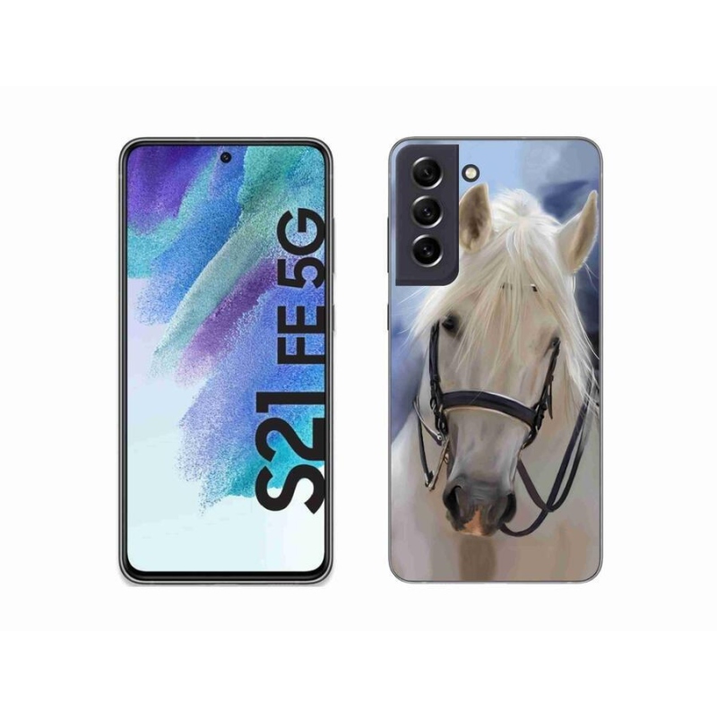 Zselés borítás mmCase Samsung Galaxy S21 FE 5G - fehér ló
