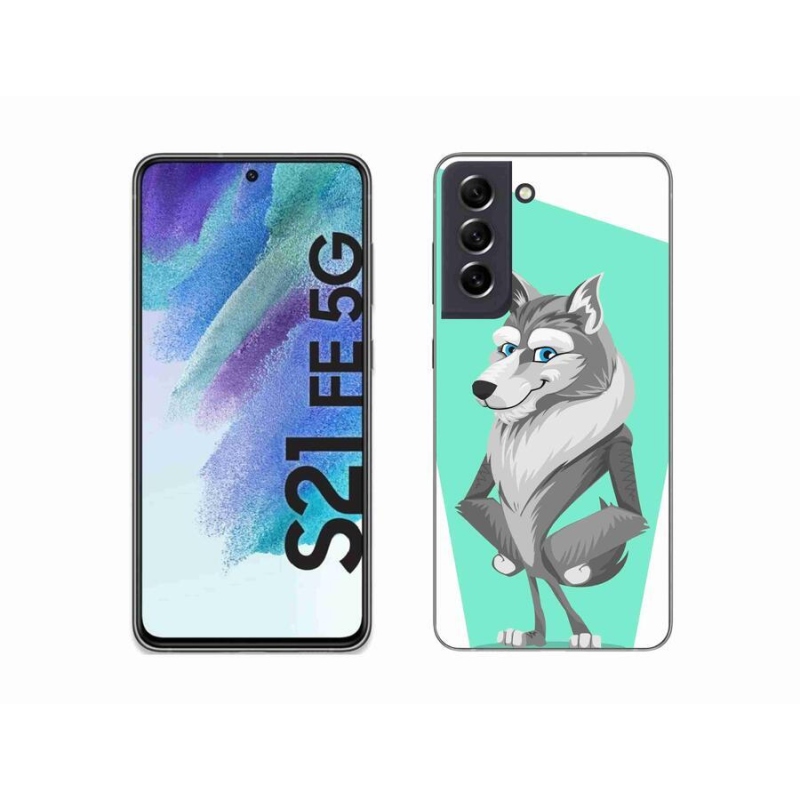 Zselés borítás mmCase Samsung Galaxy S21 FE 5G - rajzfilm farkashoz