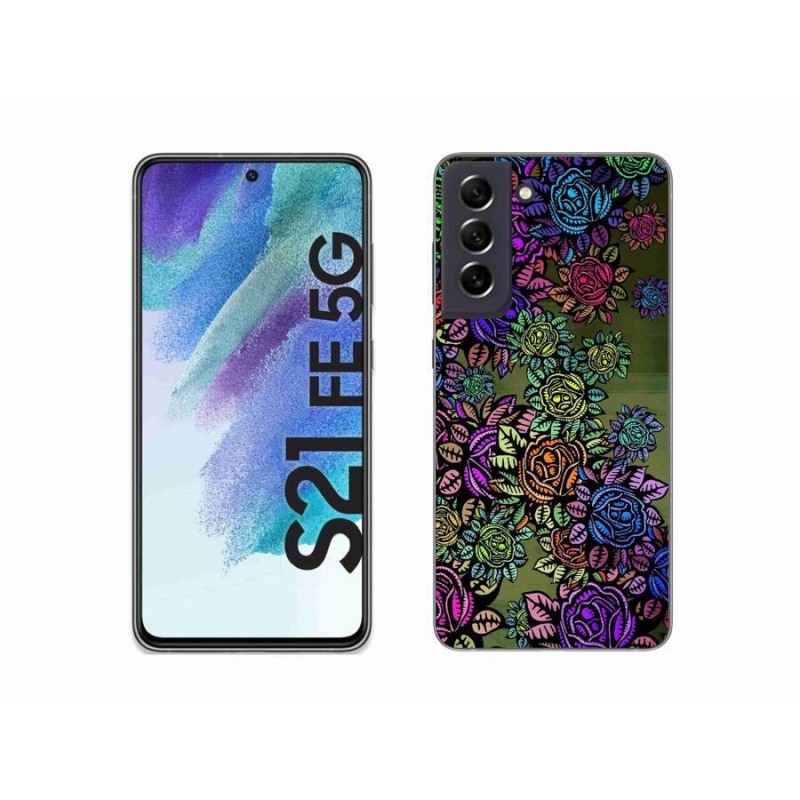 Gél borítás mmCase Samsung Galaxy S21 FE 5G - virágok 6