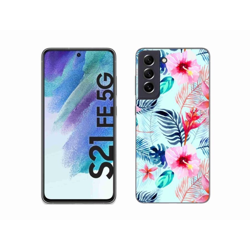 Gél védőhuzat mmCase Samsung Galaxy S21 FE 5G - virágok