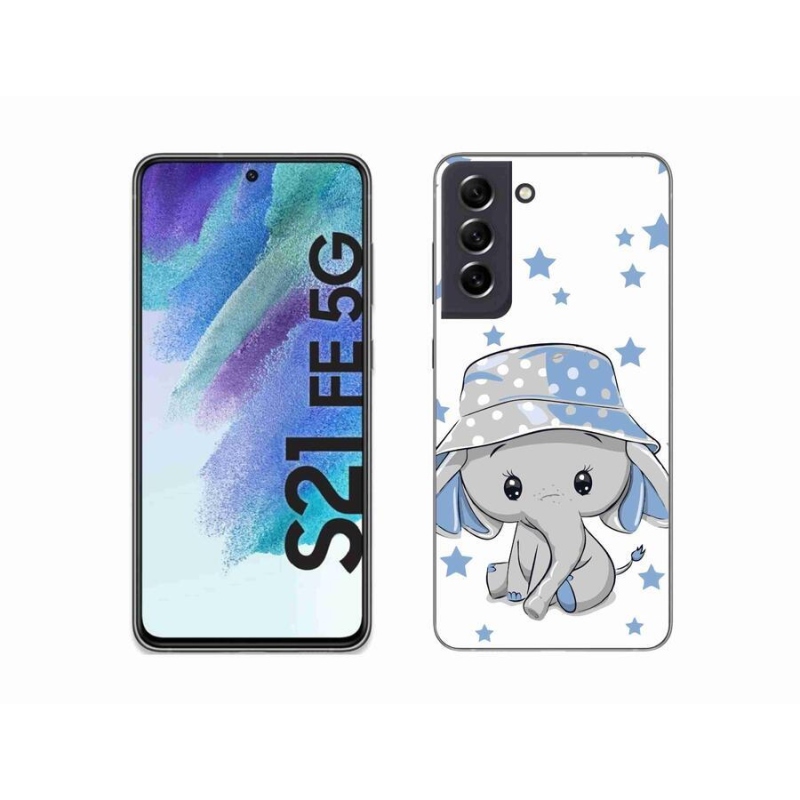 Gél védőhuzat mmCase Samsung Galaxy S21 FE 5G - kék elefánthoz