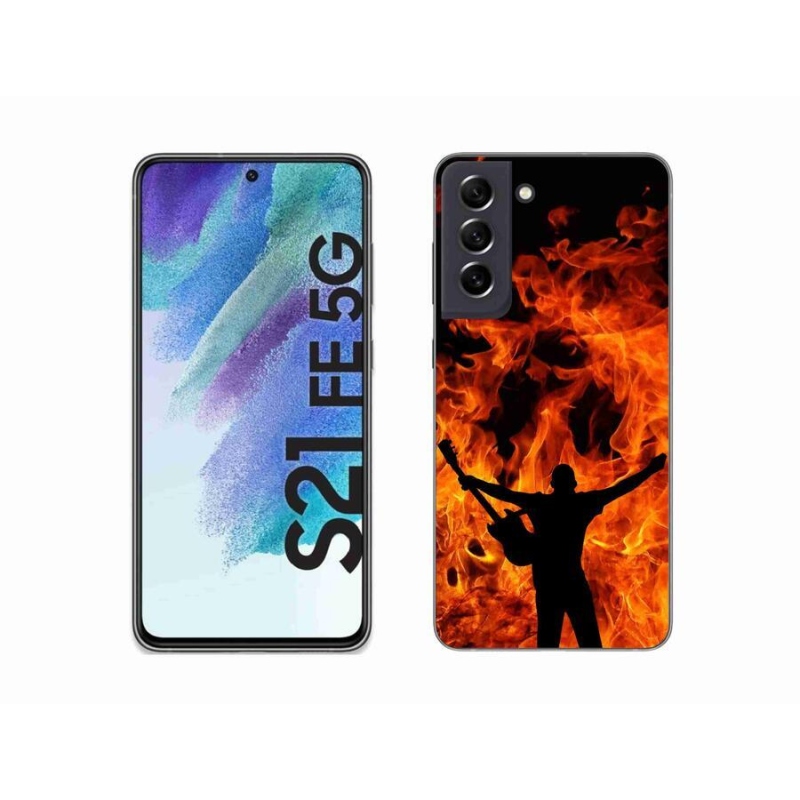 Gél borító mmCase Samsung Galaxy S21 FE 5G - zenész és tűz