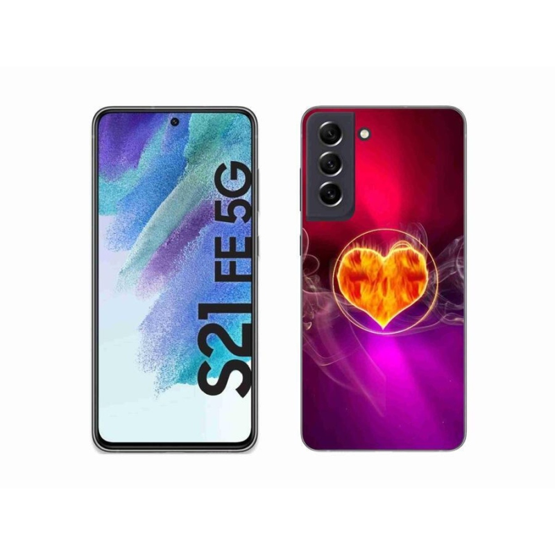 Gél borítás mmCase Samsung Galaxy S21 FE 5G - tüzes szív