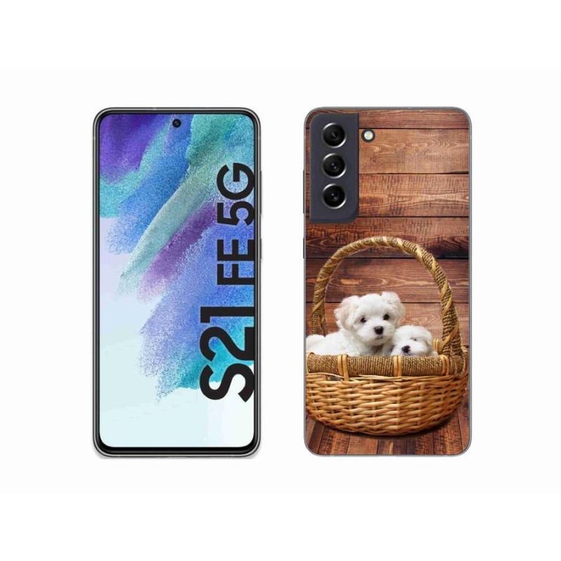 Zselés borítás mmCase Samsung Galaxy S21 FE 5G - kölyökkutyákhoz