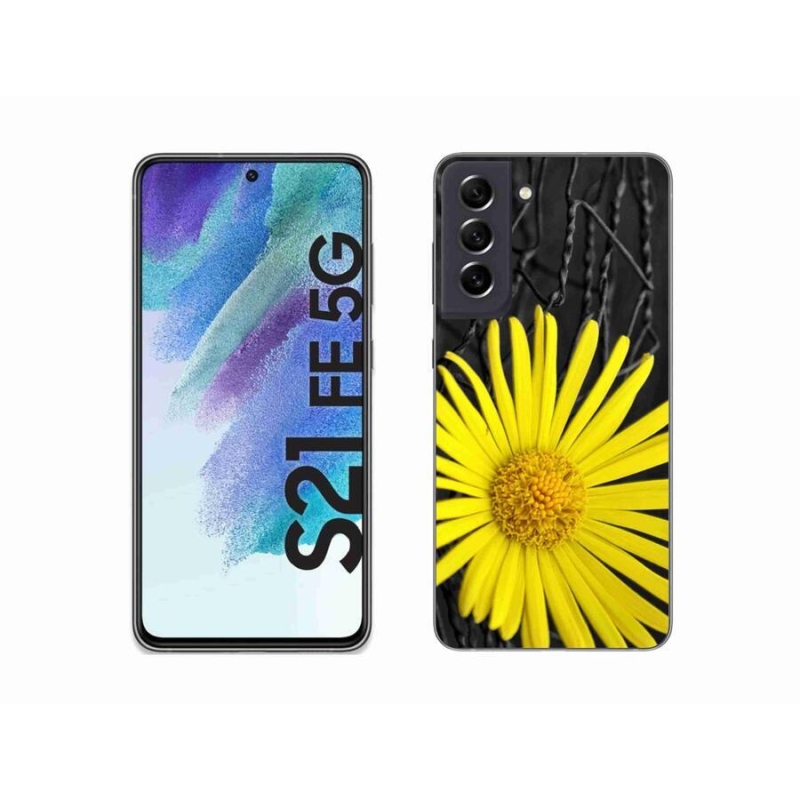 Gél védőhuzat mmCase Samsung Galaxy S21 FE 5G - sárga virág