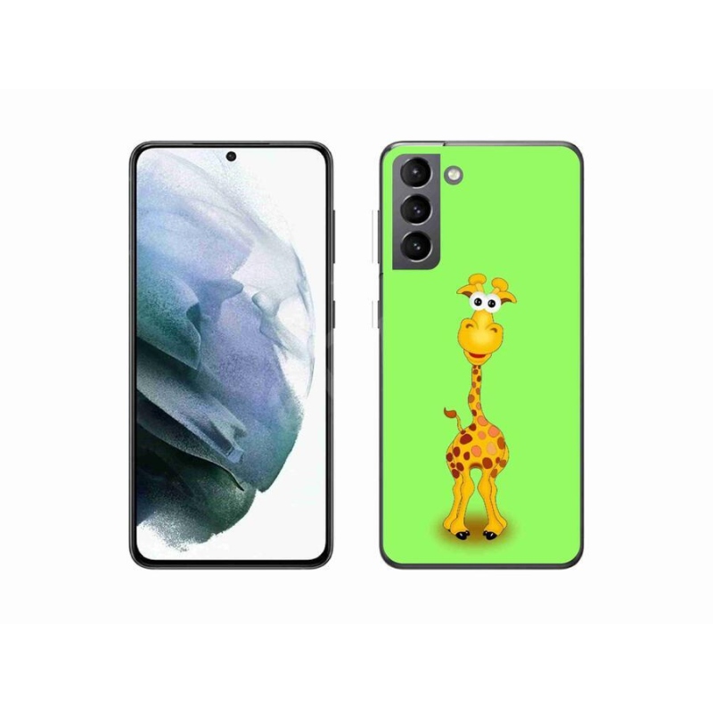 Gél borítás mmCase Samsung Galaxy S21 - rajzfilm zsiráfhoz