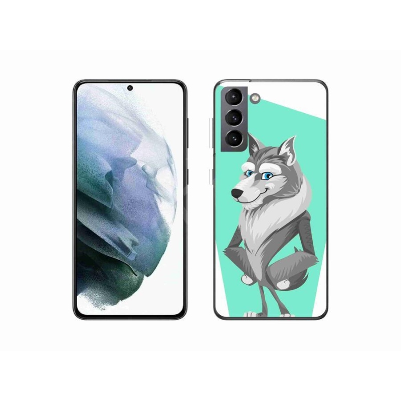 Gél borító mmCase Samsung Galaxy S21 - rajzfilm farkashoz
