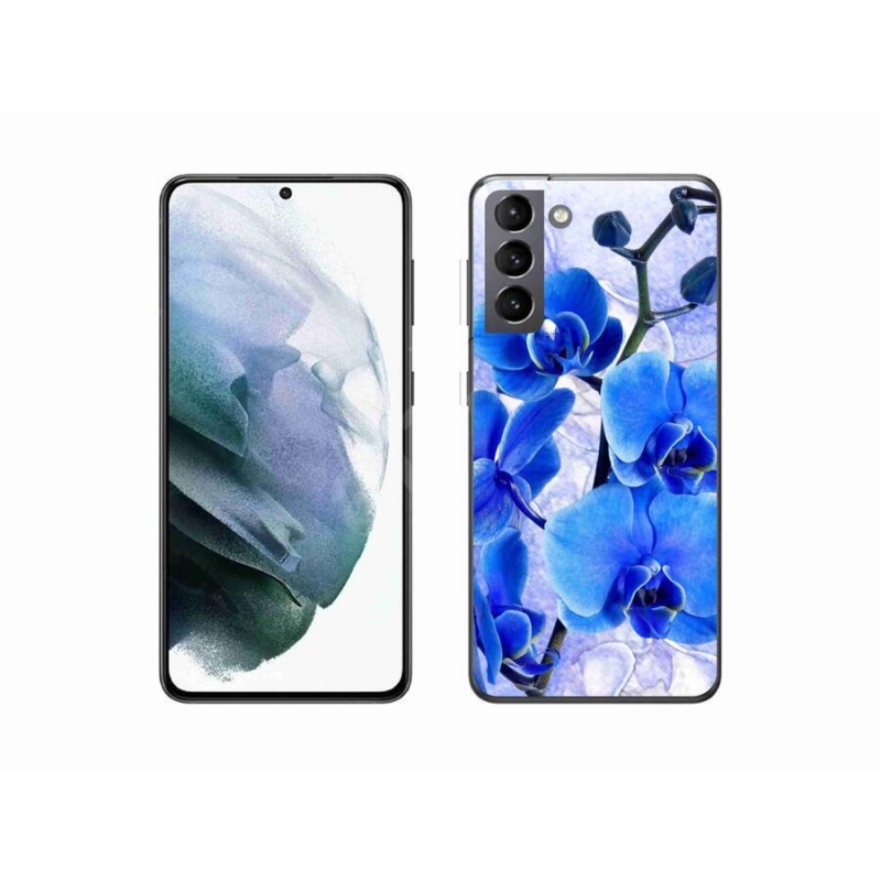 Gél védőhuzat mmCase Samsung Galaxy S21 készülékhez - kék virágok