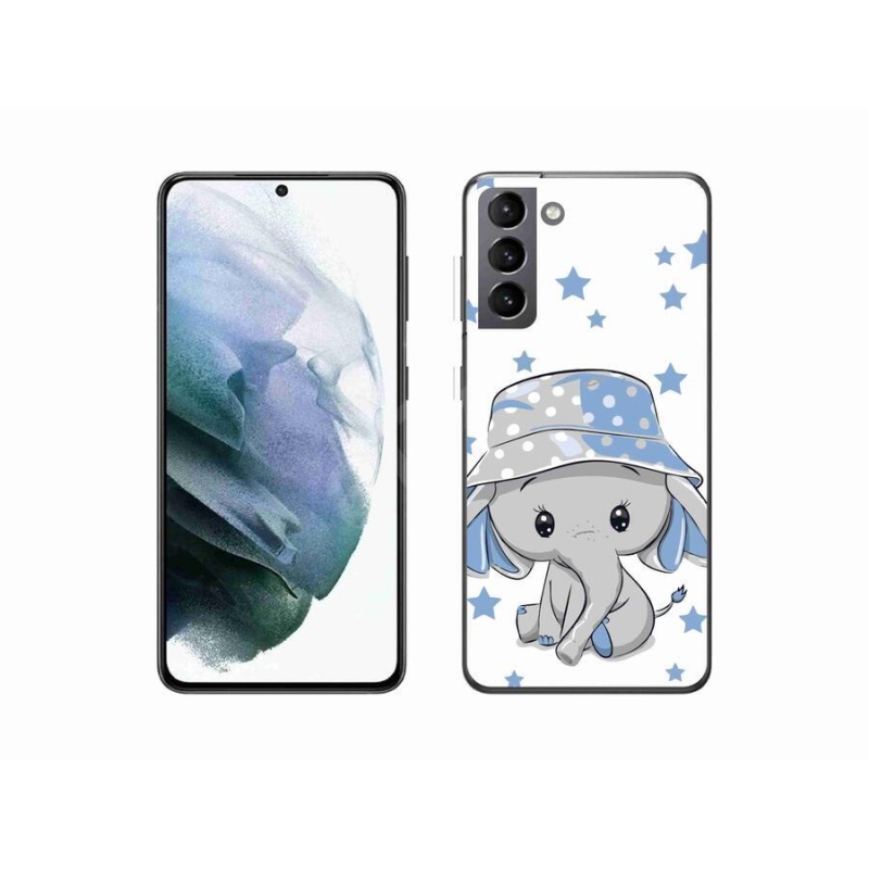 Zselés borítás mmCase Samsung Galaxy S21 - kék elefánthoz